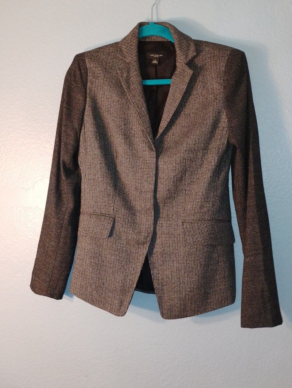 Ann Taylor Black and Gray Blazer